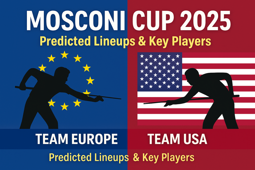 Mosconi Cup 2025 predicted lineups – Team Europe vs Team USA players.