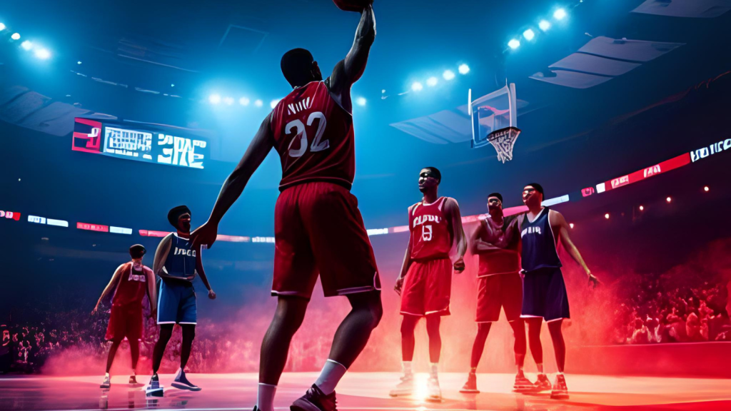 NBA 2025 Season Preview: Teams, Schedule, Key Players & Championship Predictions 1 NBA 2025 promotional image showing dynamic basketball action, glowing ball, and arena spotlight effects.