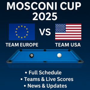 Mosconi Cup 2025 Europe vs USA pool match live updates.