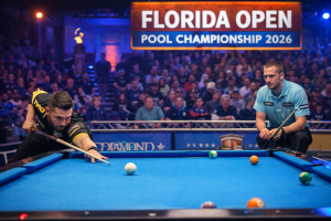 Florida Open Pool Championship 2026 live tournament with professional players competing in USA