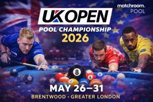 UK Open Pool Championship 2026 schedule venue Brentwood London and match details of professional pool tournament